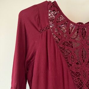 Small Red American Eagle Long-Sleeve Dress